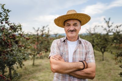 Rolnik przygotowujący dokumenty do przekształcenia gospodarstwa w spółkę z o.o.
