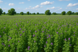 mieszanki trawy z lucerną - jak unikać wzdęć u krów
